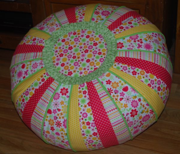 Feature Panel Footstool Patchwork Pattern