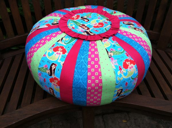 Feature Panel Footstool Patchwork Pattern
