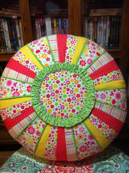 Feature Panel Footstool Patchwork Pattern