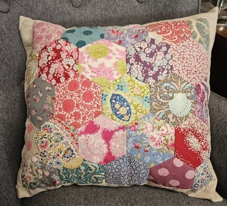 Hexagon Cushion Patchwork Pattern