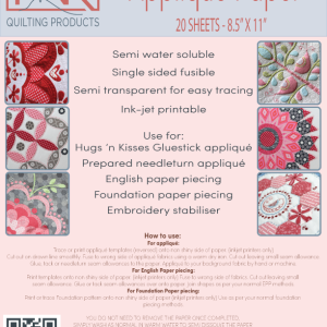 HNK applique paper cover sheets